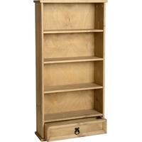 Seconique Corona Mexican Waxed Pine 1 Drawer DVD Rack