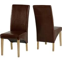 seconique g1 chair in mid brown pu pair