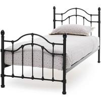 serene paris black metal bed 3ft single