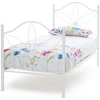 serene daisy white gloss metal bed 3ft single