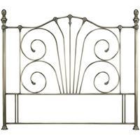 serene jessica antique brass metal headboard