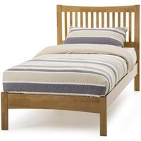 Serene Hevea Wood Mya Honey Oak Bed - 3ft Single