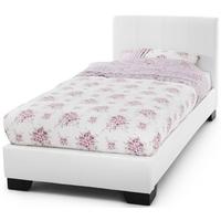 Serene Parma White Faux Leather Bed - 3ft Single