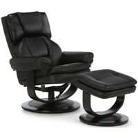 serene vardo black bonded leather recliner chair