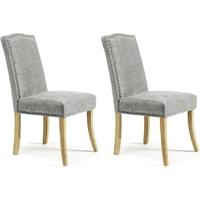 serene knightsbridge steel fabric dining chair pair