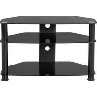 seconique berlin black tv stand with black glass