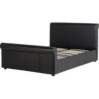 Seconique Franklyn 4ft 6in Black Faux Leather Storage Bed