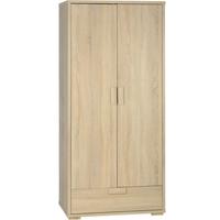 seconique cambourne 2 door 1 drawer wardrobe in sonoma oak effect vene ...