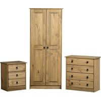 Seconique Maya Waxed Pine Bedroom Set