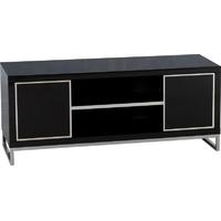 Seconique Charisma Black Gloss Chrome TV Unit - 2 Door 1 Shelf