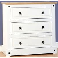 Seconique Corona Painted Chest of Drawer - 3 Drawer