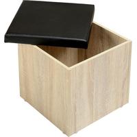 seconique cambourne storage stool in sonoma oak effect veneer