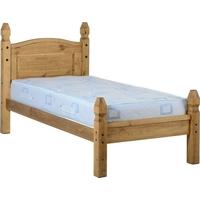 seconique mexican princess 3ft single bed in distressed waxed pine