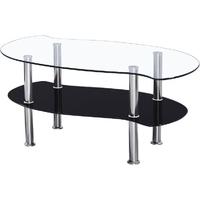 seconique colby clear glass coffee table