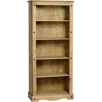 Seconique Corona Mexican Waxed Pine Bookcase - Tall