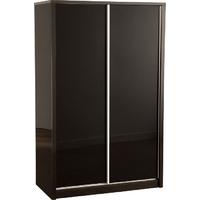 seconique charisma black gloss sliding wardrobe 2 door