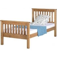 Seconique Monaco Distressed Waxed Pine Bed - High Foot End