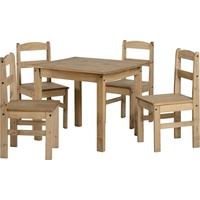 seconique panama natural wax pine dining set