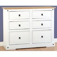 Seconique Corona Painted Chest of Drawer - 6 Drawer