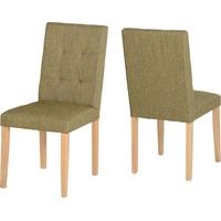 Seconique Aspen Green Fabric Dining Chair (Pair)