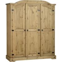 seconique corona mexican waxed pine wardrobe 3 door