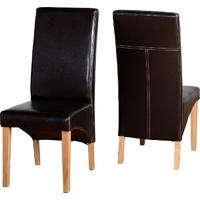 seconique g1 chair in expresso brown pu pair