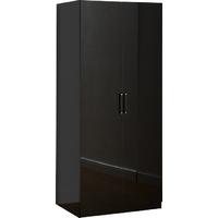 seconique charisma black gloss wardrobe 2 door