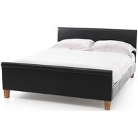 Serene Savona Black Faux Leather Bed