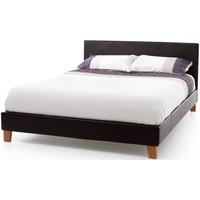 Serene Tivoli Brown Faux Leather Bed