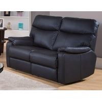 Seconique Lola Black Faux Leather 2 Seater Sofa