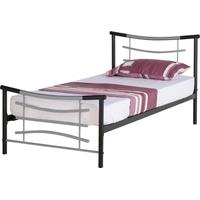 Seconique Celia 3ft Black and Silver Bed