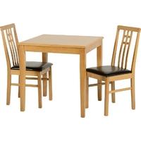 Seconique Vienna Oak Dining Set with 2 Chairs