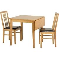 Seconique Vienna Oak Drop Leaf Dining Set with 2 Chairs