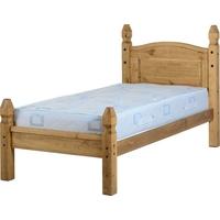 seconique corona mexican waxed pine bed 3ft single low foot end