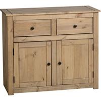 seconique panama natural wax pine sideboard 2 door 2 drawer