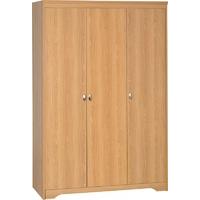 seconique regent teak effect veneer wardrobe 3 door