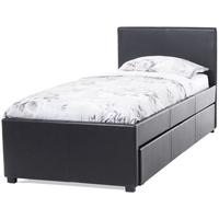 Serene Carra Brown Faux Leather Guest Bed