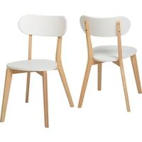 seconique julian white and natural stacking dining chair pair