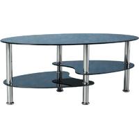 Seconique Cara Black Glass Coffee Table