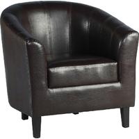 seconique tempo tub chair in expresso brown faux leather