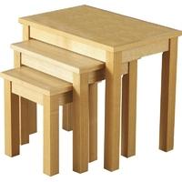 Seconique Oakleigh Nest of Tables in Natural Oak Veneer