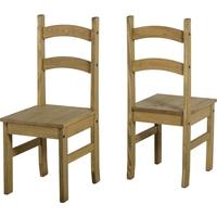 seconique budget mexican waxed pine dining chair pair