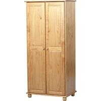 Seconique Sol 2 Door Wardrobe in Antique Pine