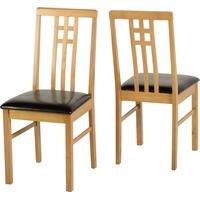 seconique vienna oak dining chair pair