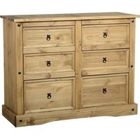 Seconique Corona Mexican Waxed Pine Chest of Drawer - 6 Drawer