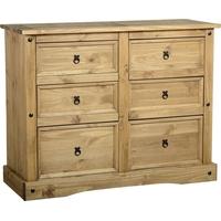 seconique corona mexican waxed pine chest of drawer 6 drawer