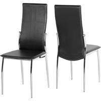 Seconique Berkley Black Dining Chair (Pair)