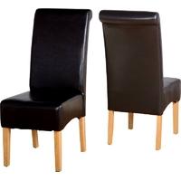 seconique g10 chair in expresso brown pu pair