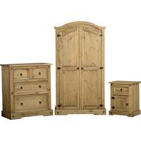 Seconique Corona Mexican Waxed Pine Trio Bedroom Set