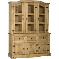 Seconique Corona Mexican Waxed Pine 4ft 6in Buffet Hutch